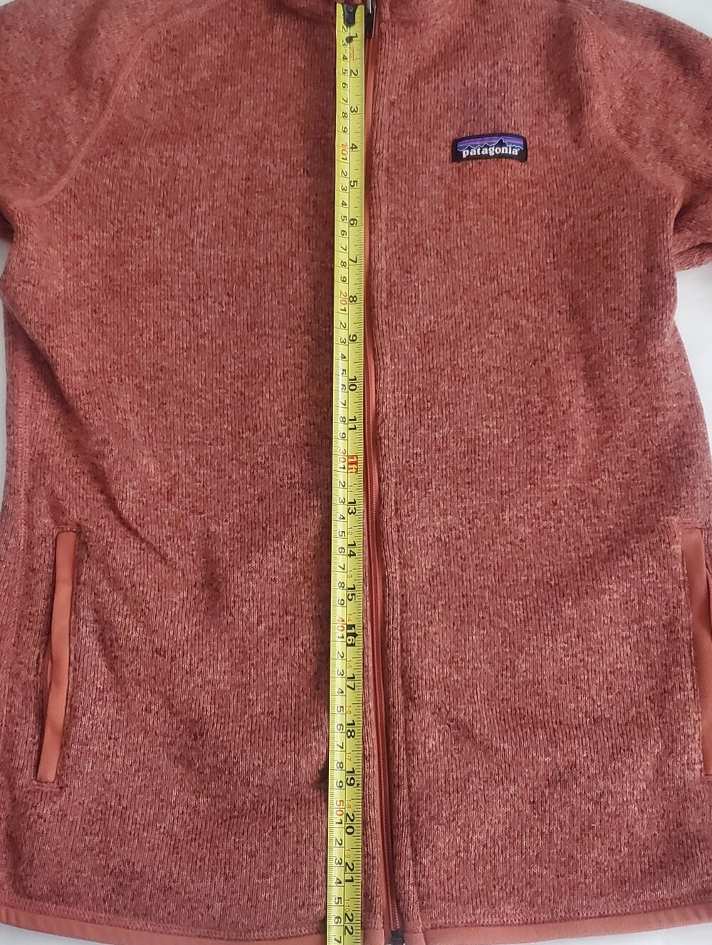 Patagonia Womens Pink Orange Salmon Better Sweater Jacket Fleece Medium 25543 - Picture 8 of 9